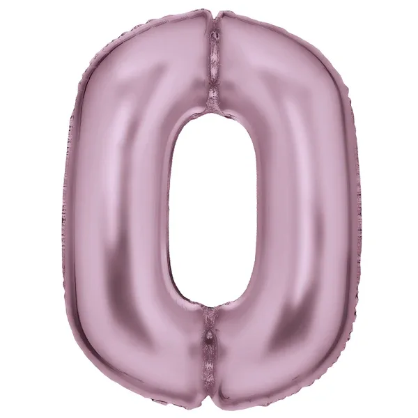 Amscan® Foil Balloon Large Numbe 0 (86 cm) Silk Lustre Pastel Pink