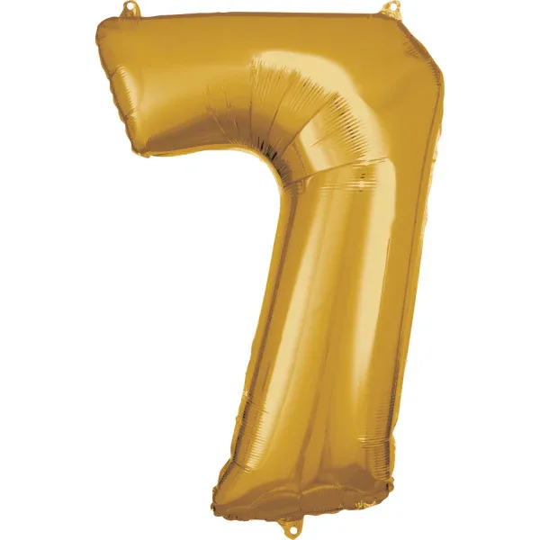 Amscan® Foil Balloon Large Numbe 7 (86 cm) Gold - Image 2
