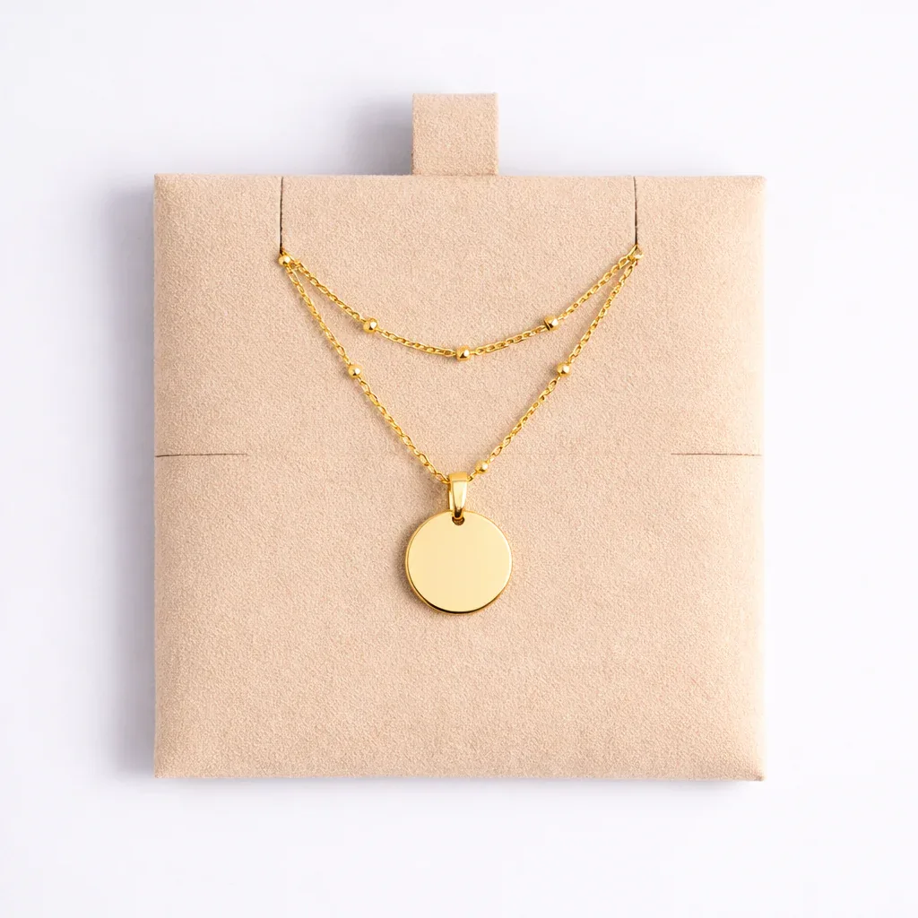Atelya™ Personalized Circle Pendant Necklace Gold - Image 5