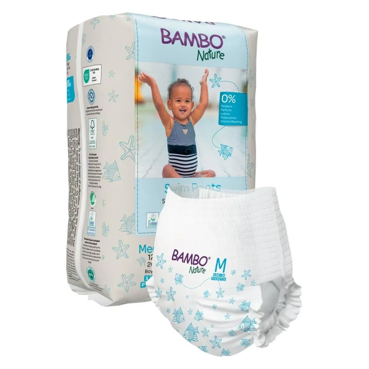 Bambo Nature® Swim pants Size M (12+ kg) 12 pcs. - Image 2