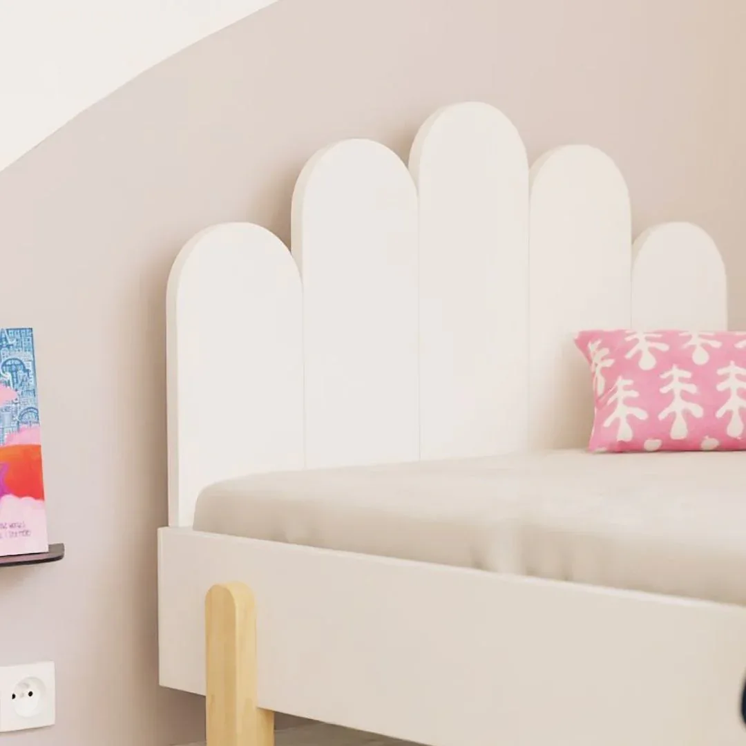 Benlemi® Children's bed with headboard NOVA 90x200 White - Image 2