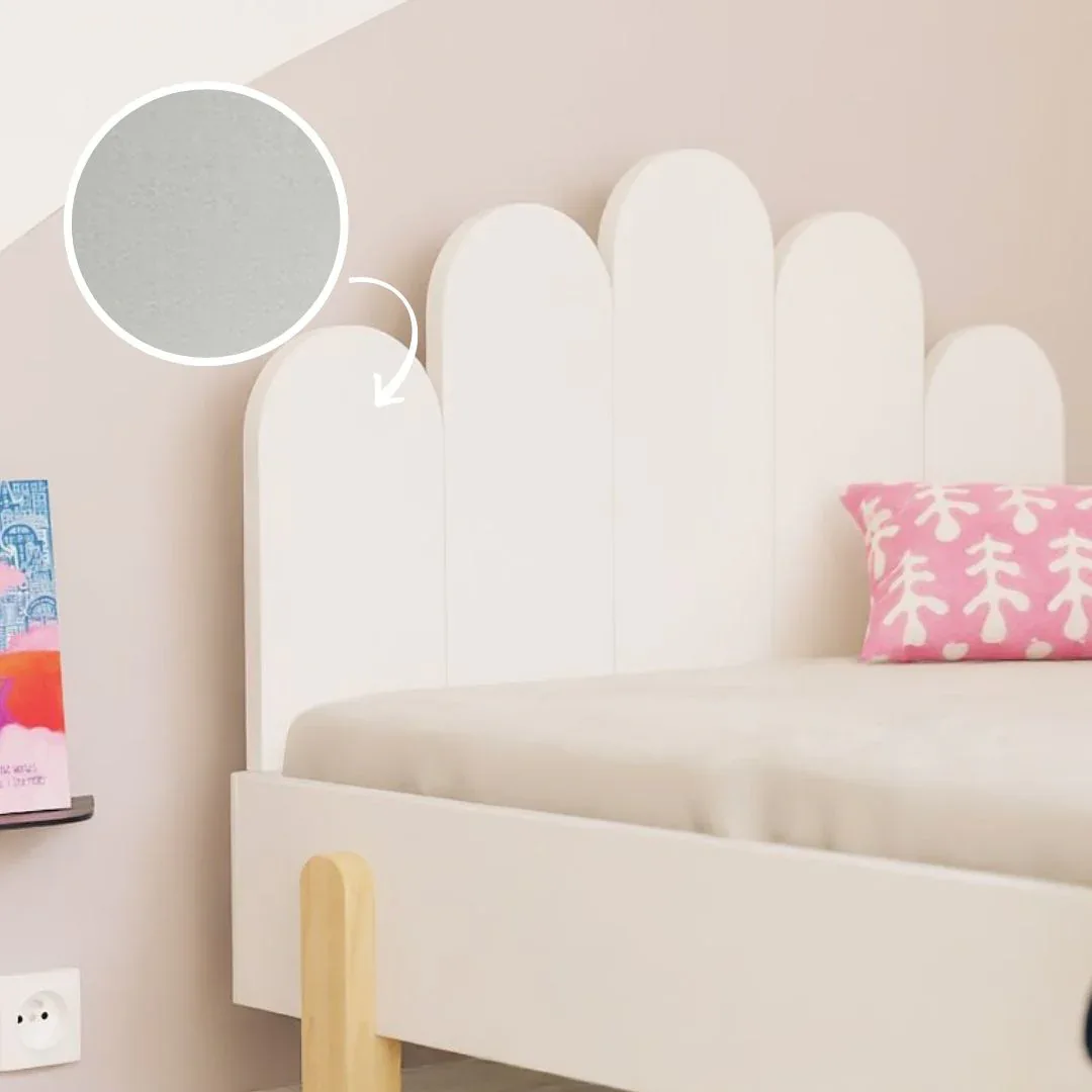 Benlemi® Children's bed with headboard NOVA 90x200 Light Grey