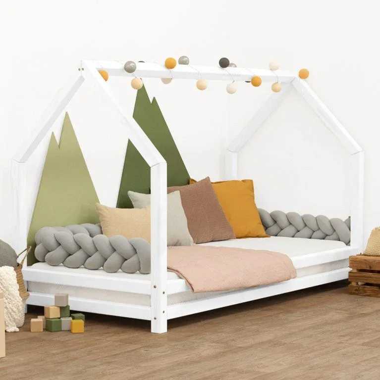 Benlemi® Children's House Bed FUNNY 200x90 White