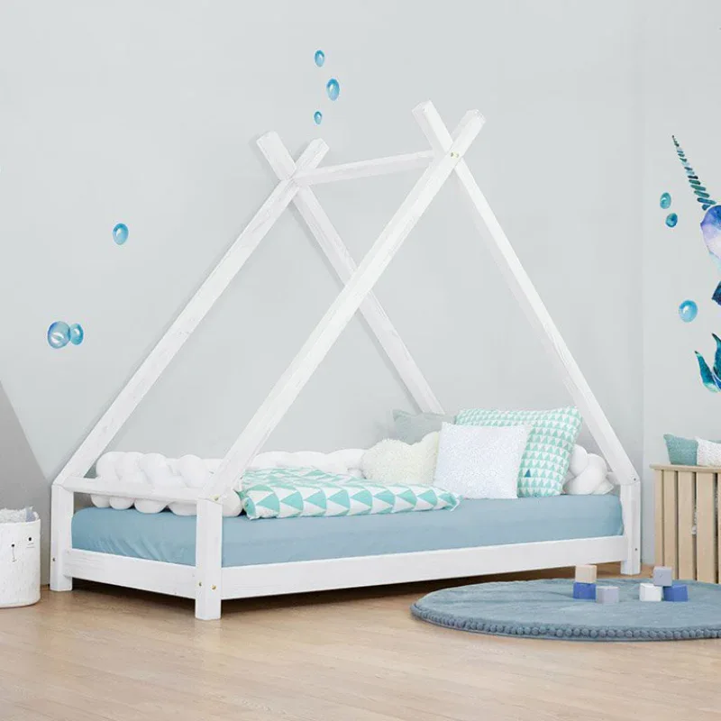 Benlemi® Children's house bed TAHUKA 200x90 White - Image 2