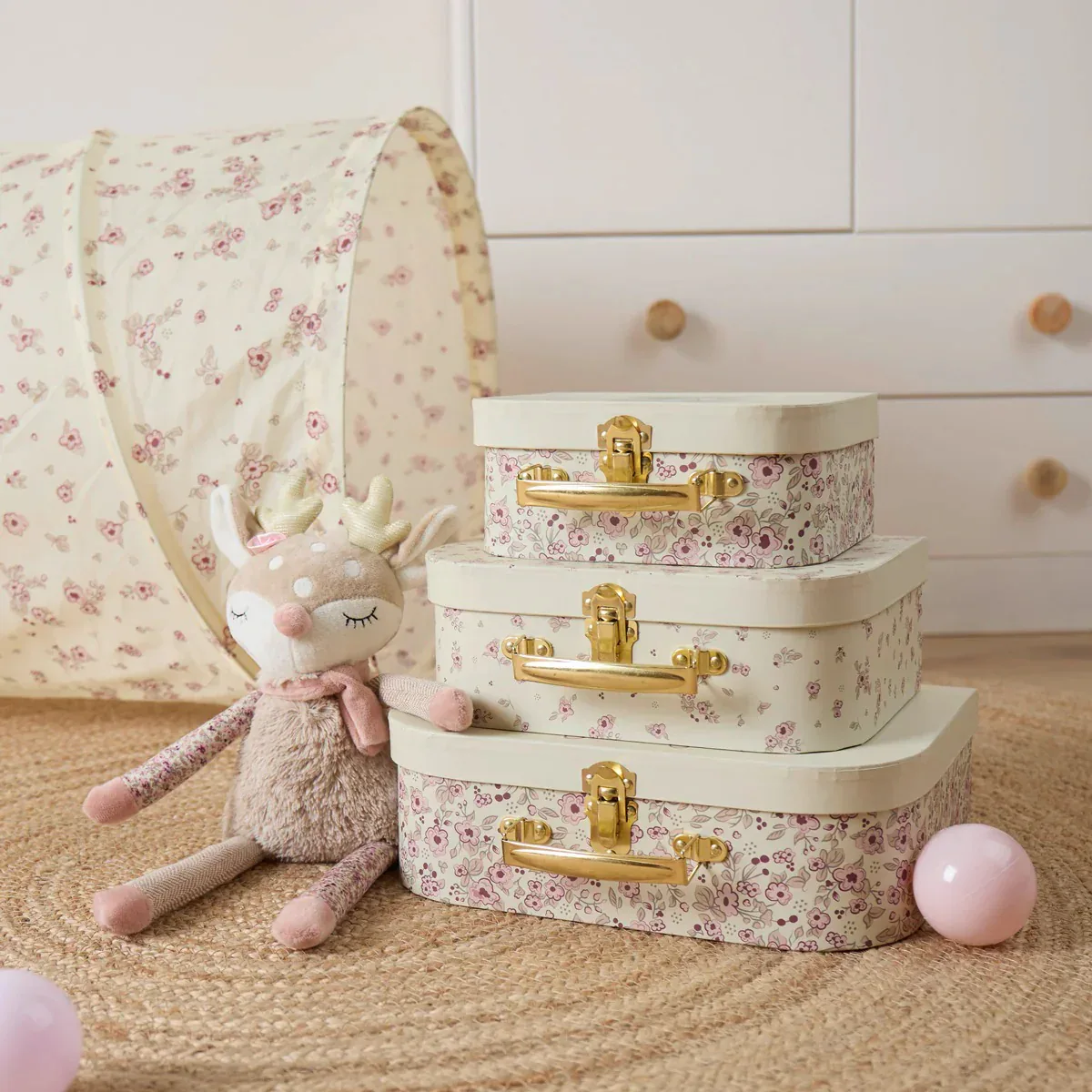 Bieco® 3-Piece Suitcase Set Ella Vintage Flowers - Image 5