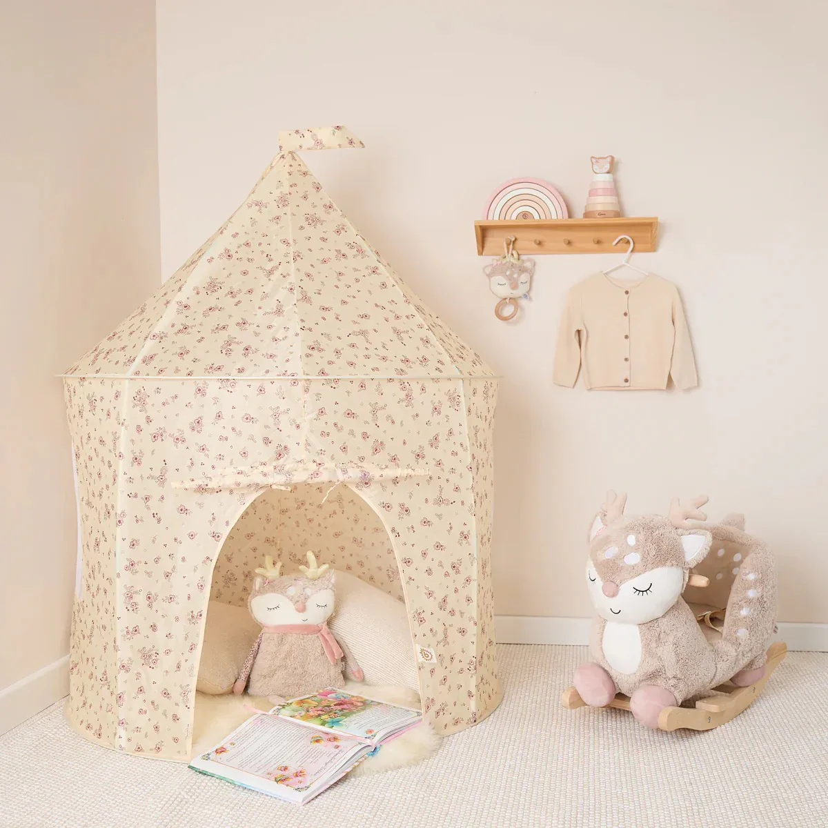 Bieco® Fabric play tent Vintage Flowers - Image 6