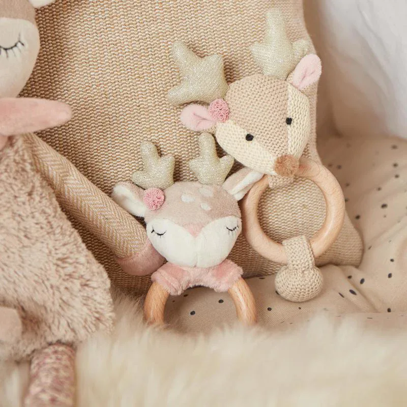 Bieco® Rattle Toy with teething ring Fawn - Image 4
