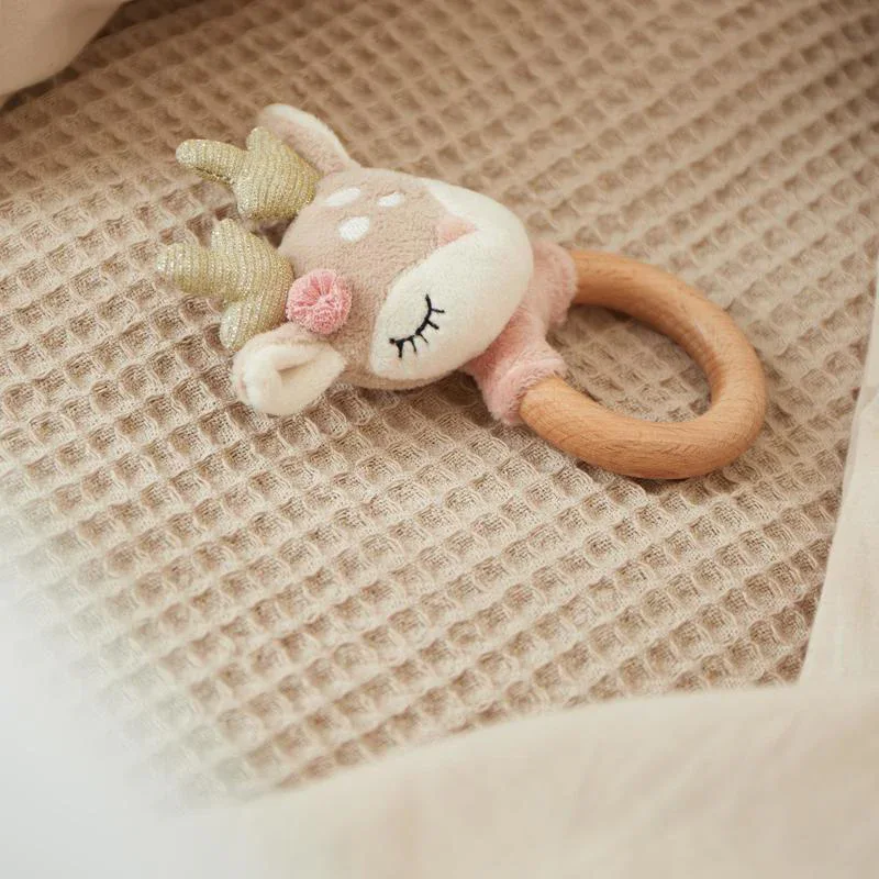 Bieco® Rattle Toy with teething ring Fawn - Image 7