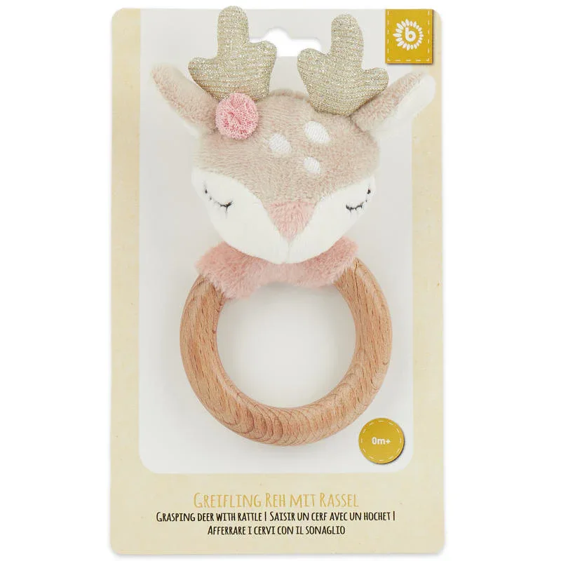 Bieco® Rattle Toy with teething ring Fawn - Image 8