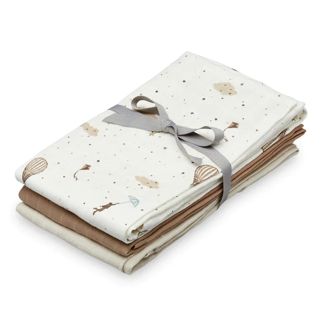 CamCam® Musling Cloth Mix Dreamland, Camel, Light Sand 70x70 - Image 2