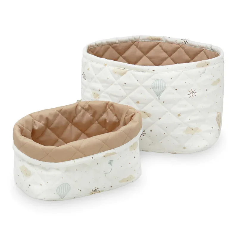 CamCam® Quilted Storage Baskets Dreamland/Camel - Image 2