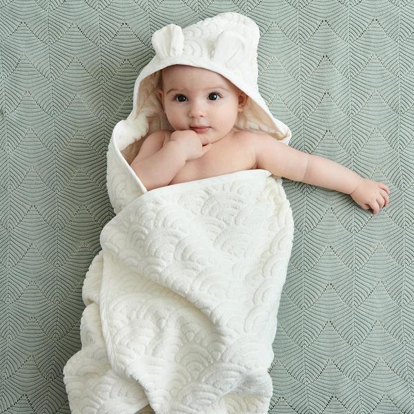 CamCam® Towel Junior Hooded w/ ears GOTS Dusty Rose 80x80 - Image 3