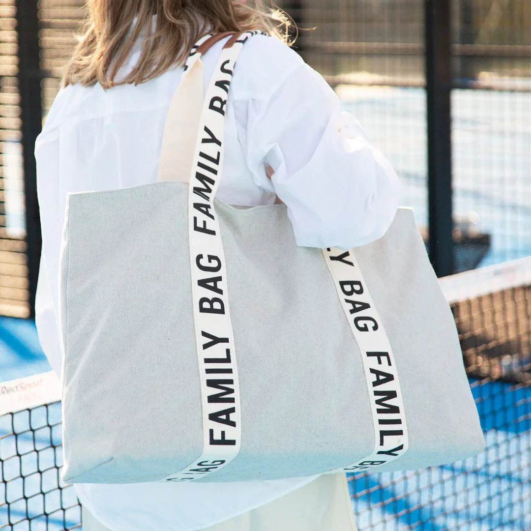 Childhome® Family Bag Nursery Bag Signature Canvas Off White - Image 6