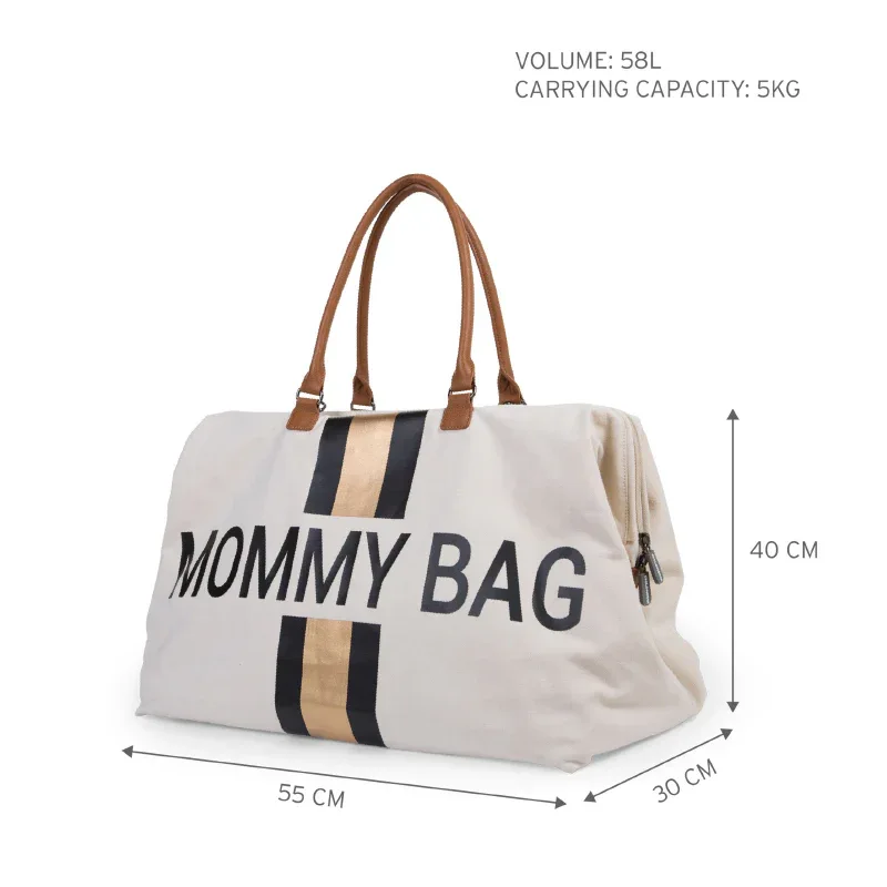 Childhome® Mommy Bag Canvas Black/Gold - Image 5