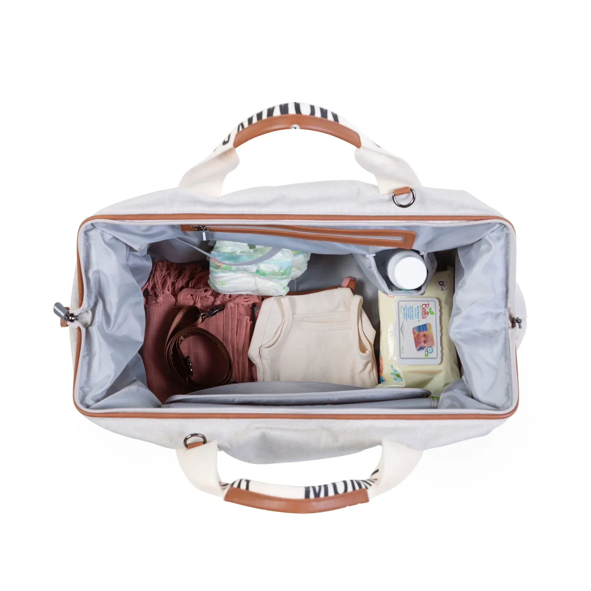 Childhome® Mommy Bag Nursery Bag Signature Canvas Off White - Image 6