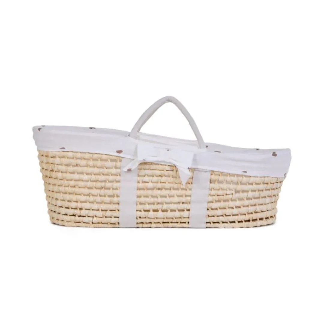 Childhome® Moses Basket with Mattress and Hearts Cover - Image 2