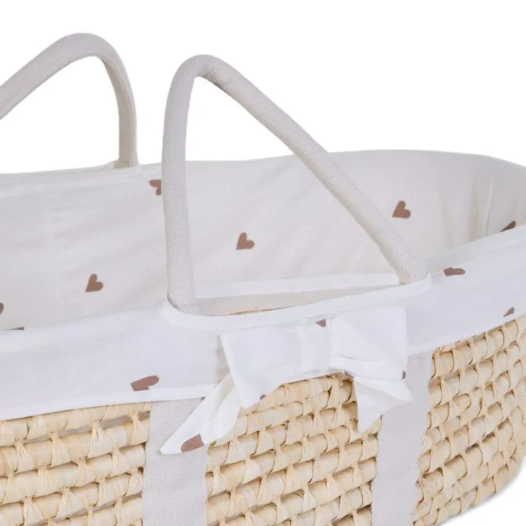 Childhome® Moses Basket with Mattress and Hearts Cover - Image 3