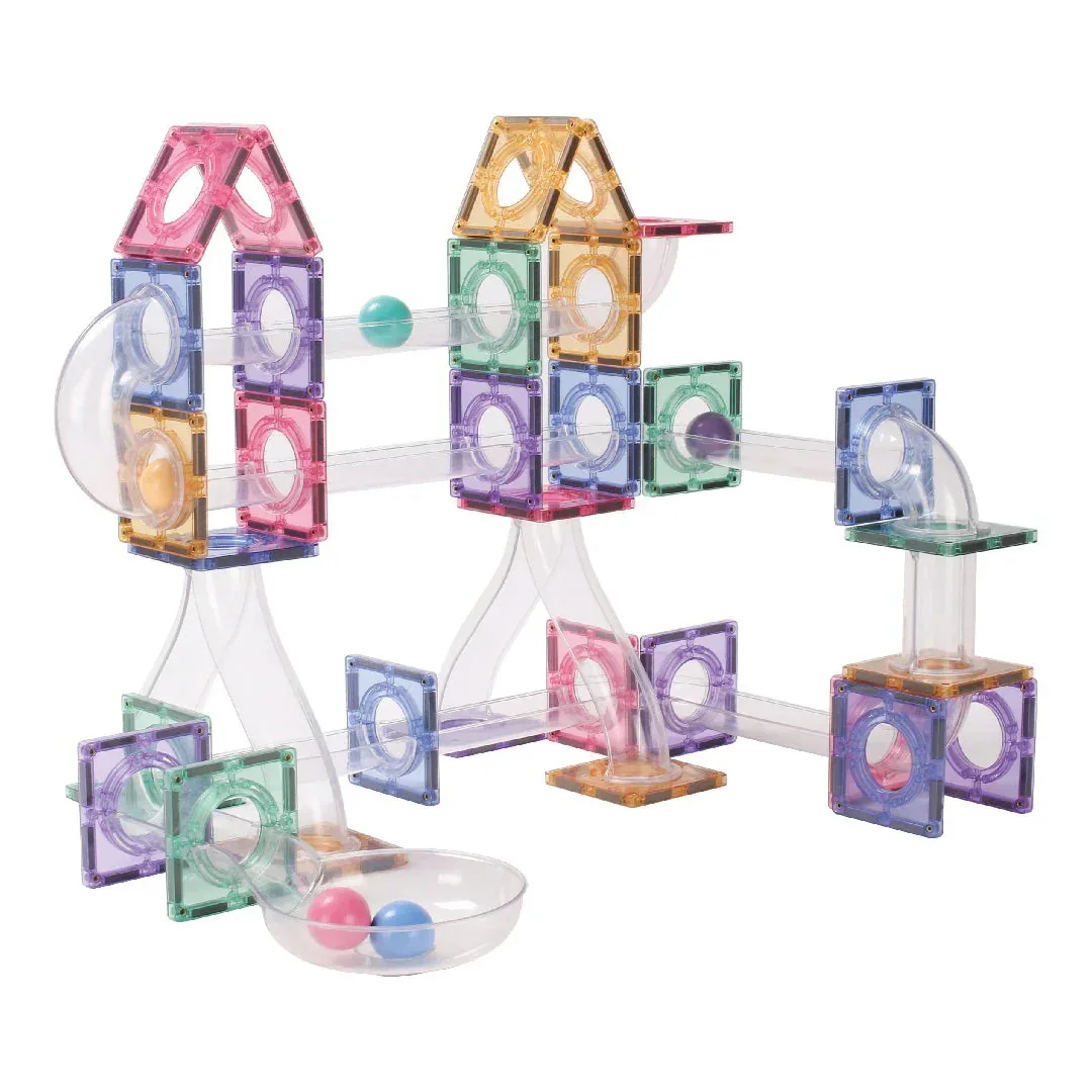 Cleverclixx® Magnetic tiles Ball Run Clever Pack Pastel 110 pcs - Image 3