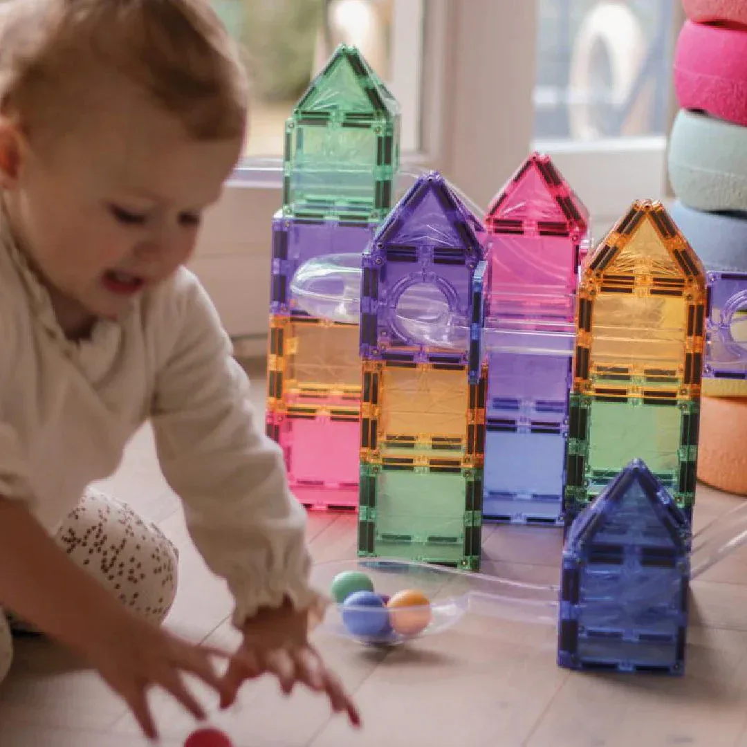 Cleverclixx® Magnetic tiles Ball Run Clever Pack Pastel 110 pcs - Image 9