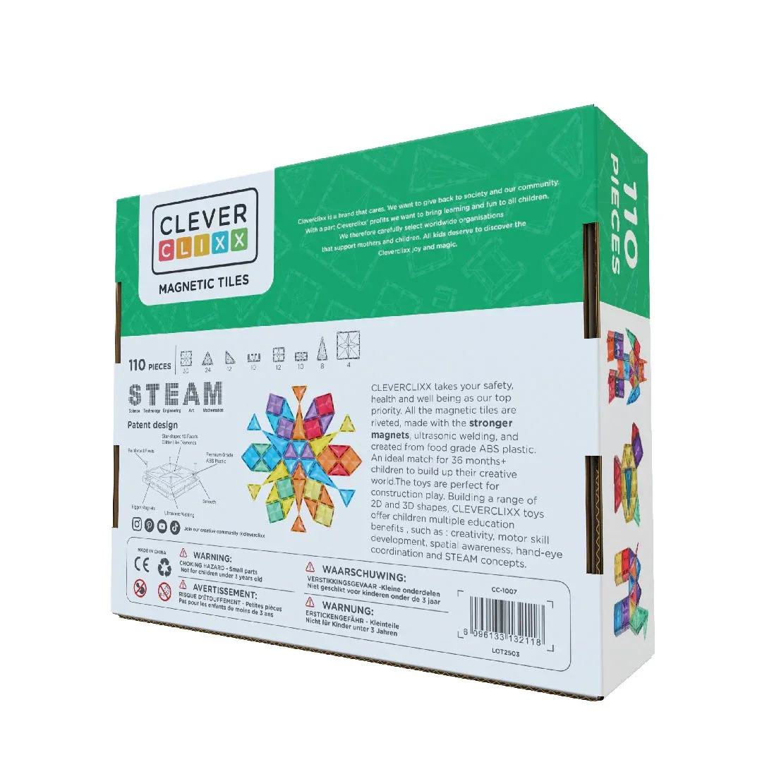 Cleverclixx® Magnetic Tiles Inventive Pack Intense 110 pcs - Image 5