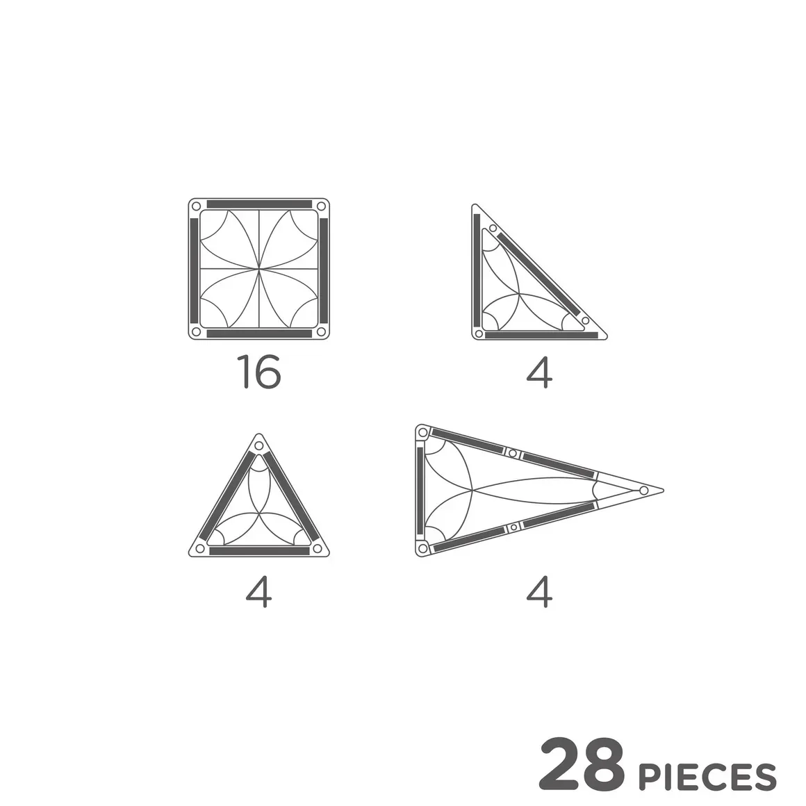 Cleverclixx® Mini Tiles Set Mini Tiles Pack Intense 28 pcs - Image 5