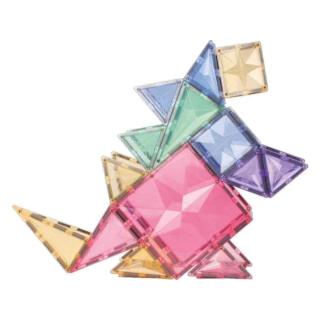 Cleverclixx® Magnetic Tiles Petite Pack Pastel 36 pcs - Image 5