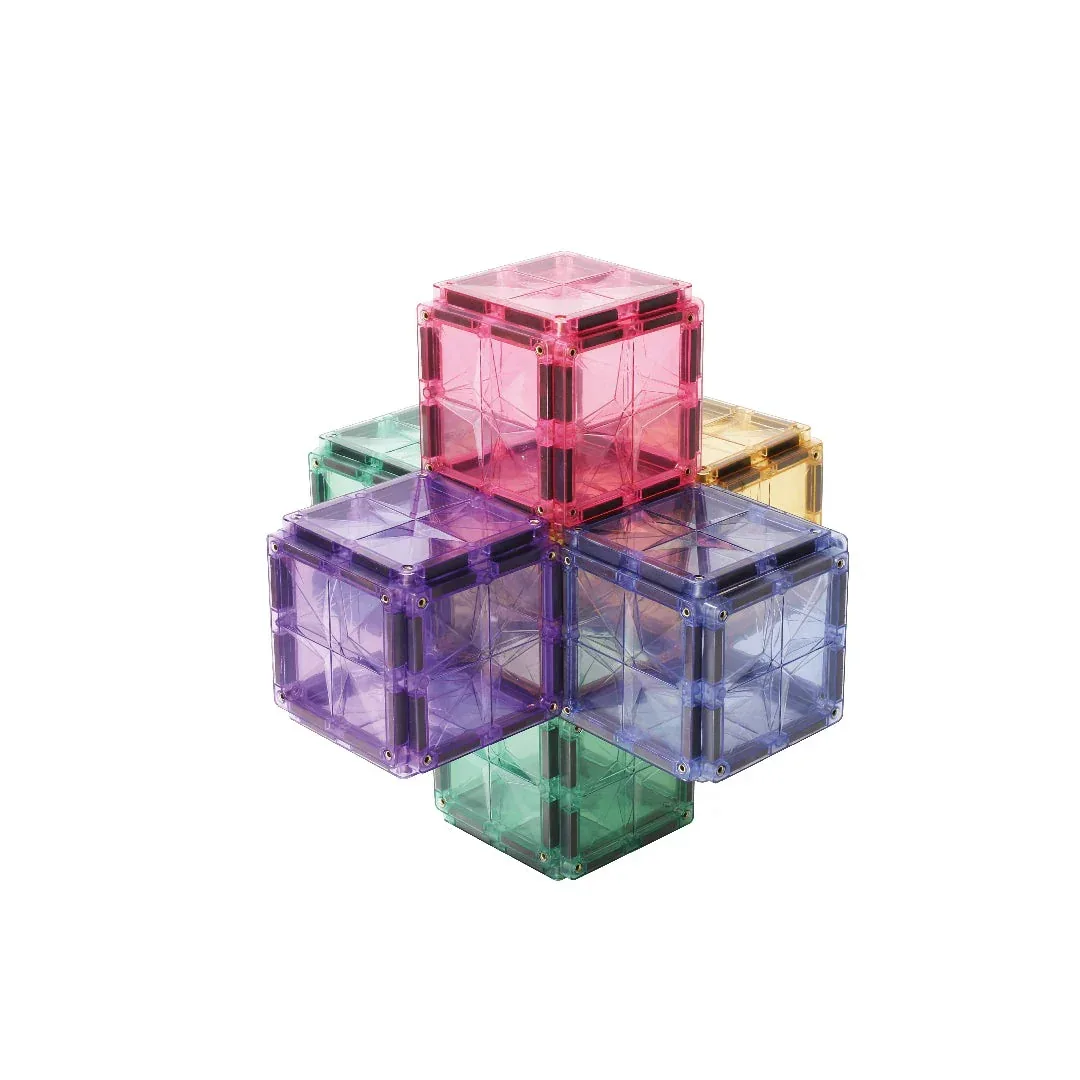 Cleverclixx® Magnetic Tiles Petite Pack Pastel 36 pcs - Image 6