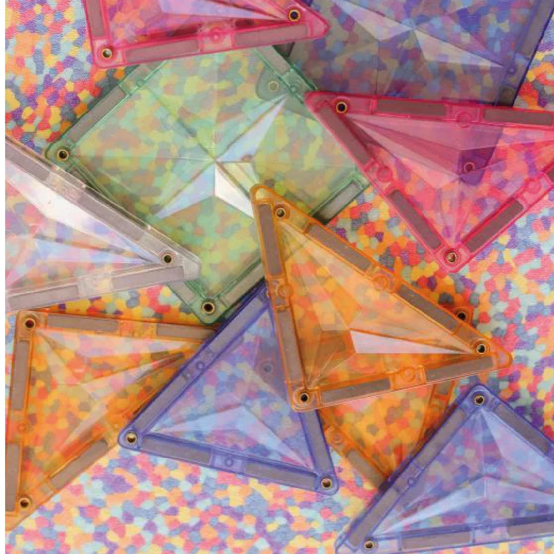 Cleverclixx® Magnetic Tiles Petite Pack Pastel 36 pcs - Image 7