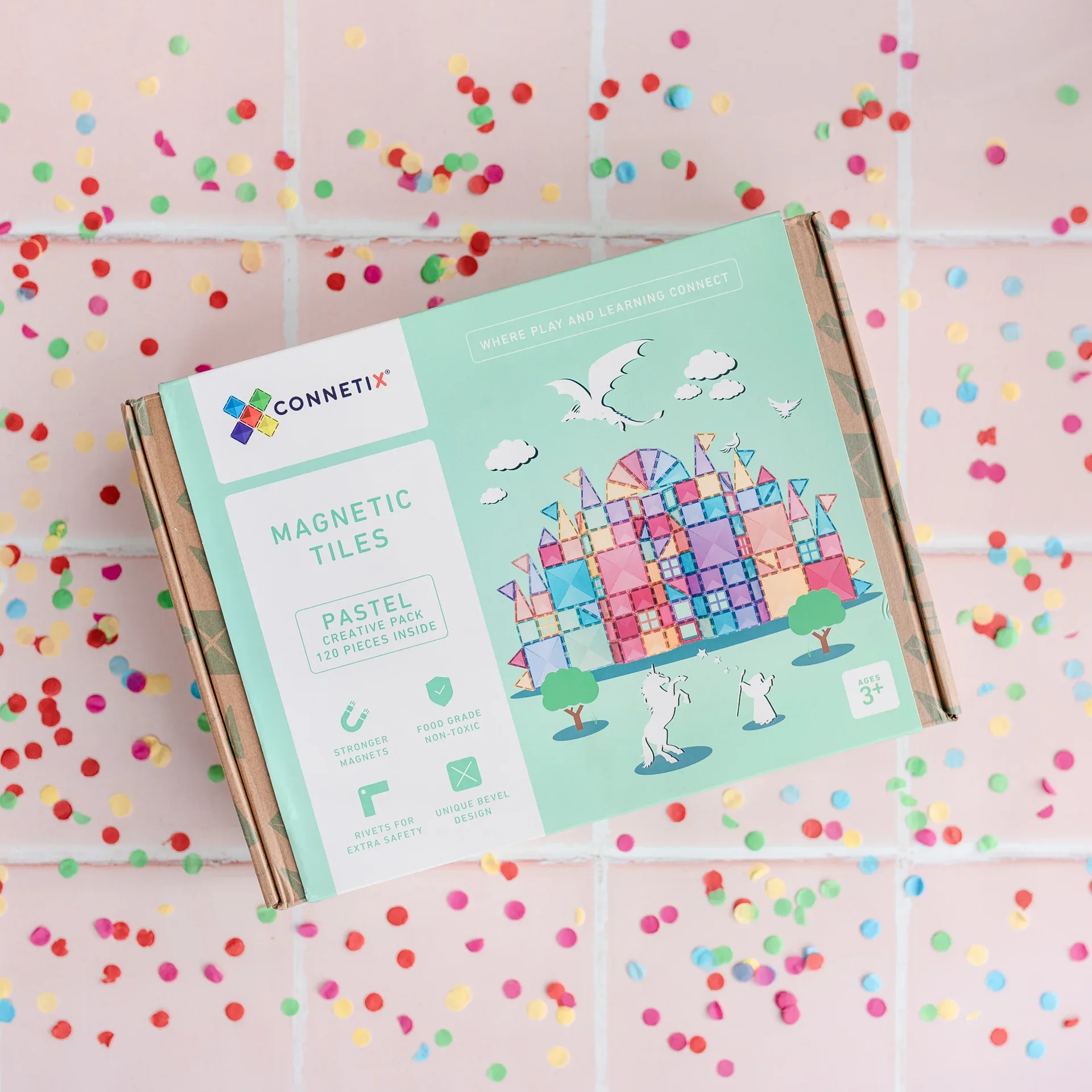 Connetix® Magnetic Tiles Pastel Ball Run Pack 106 pcs. - Image 3