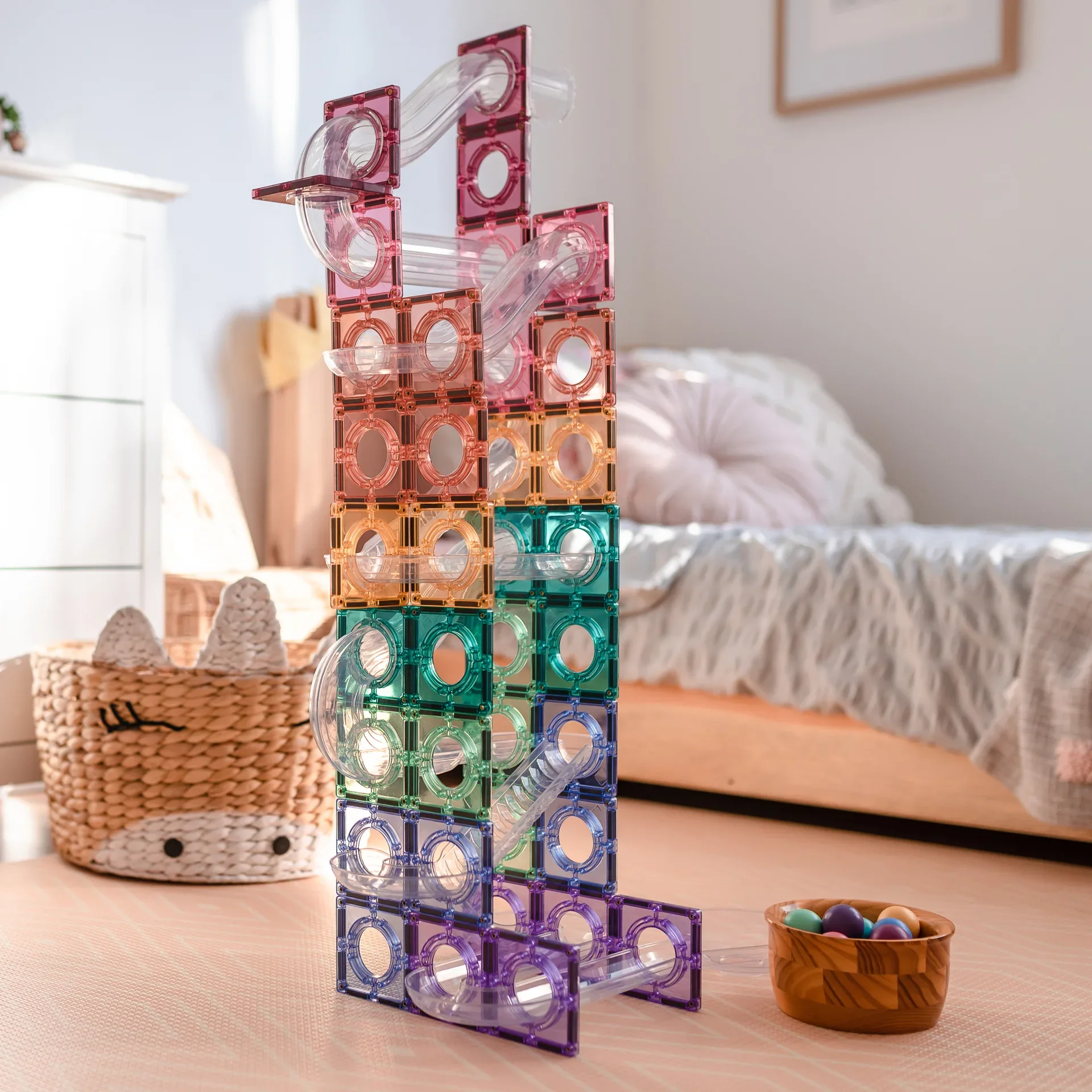 Connetix® Magnetic Tiles Pastel Ball Run Pack 106 pcs. - Image 4
