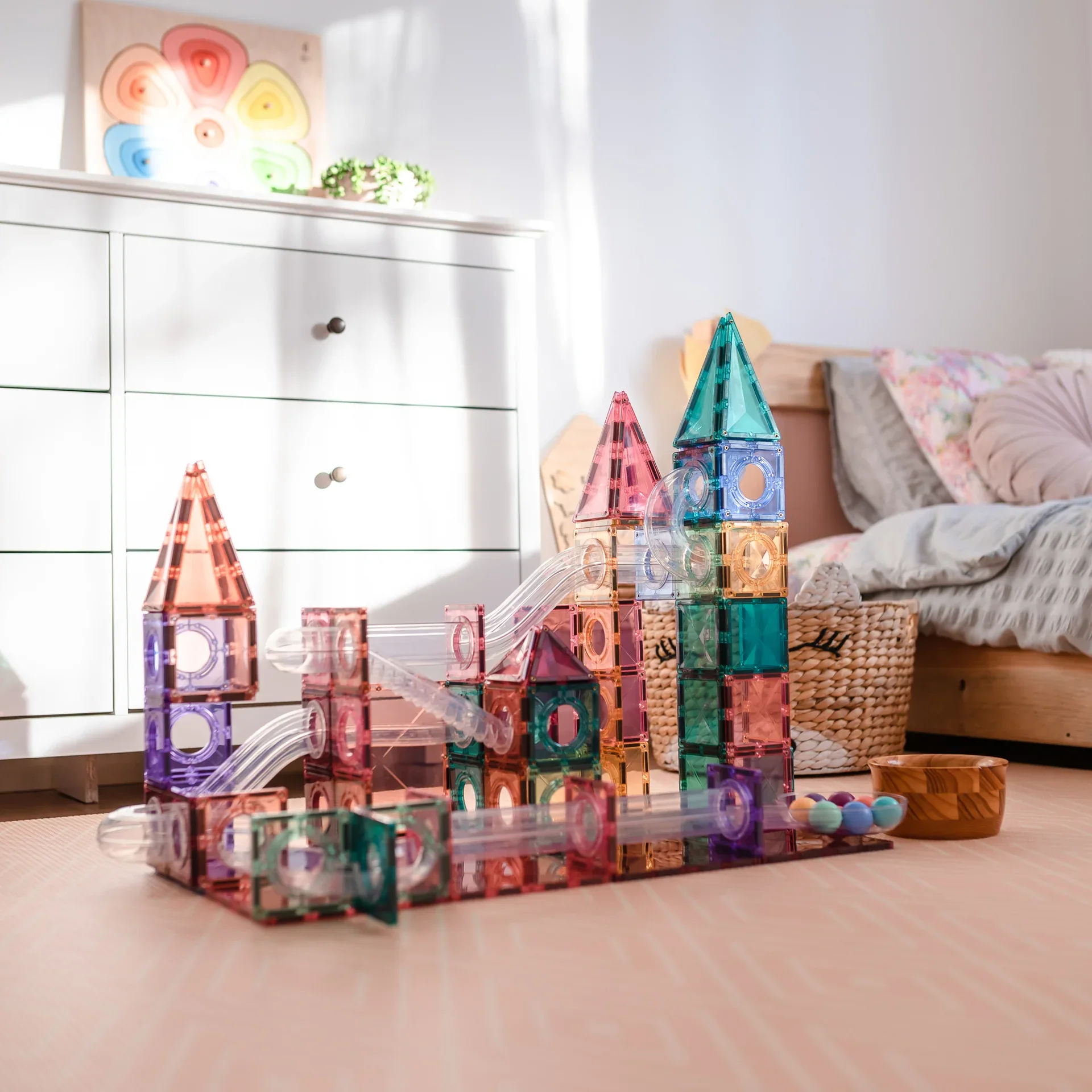 Connetix® Magnetic Tiles Pastel Ball Run Pack 106 pcs. - Image 7