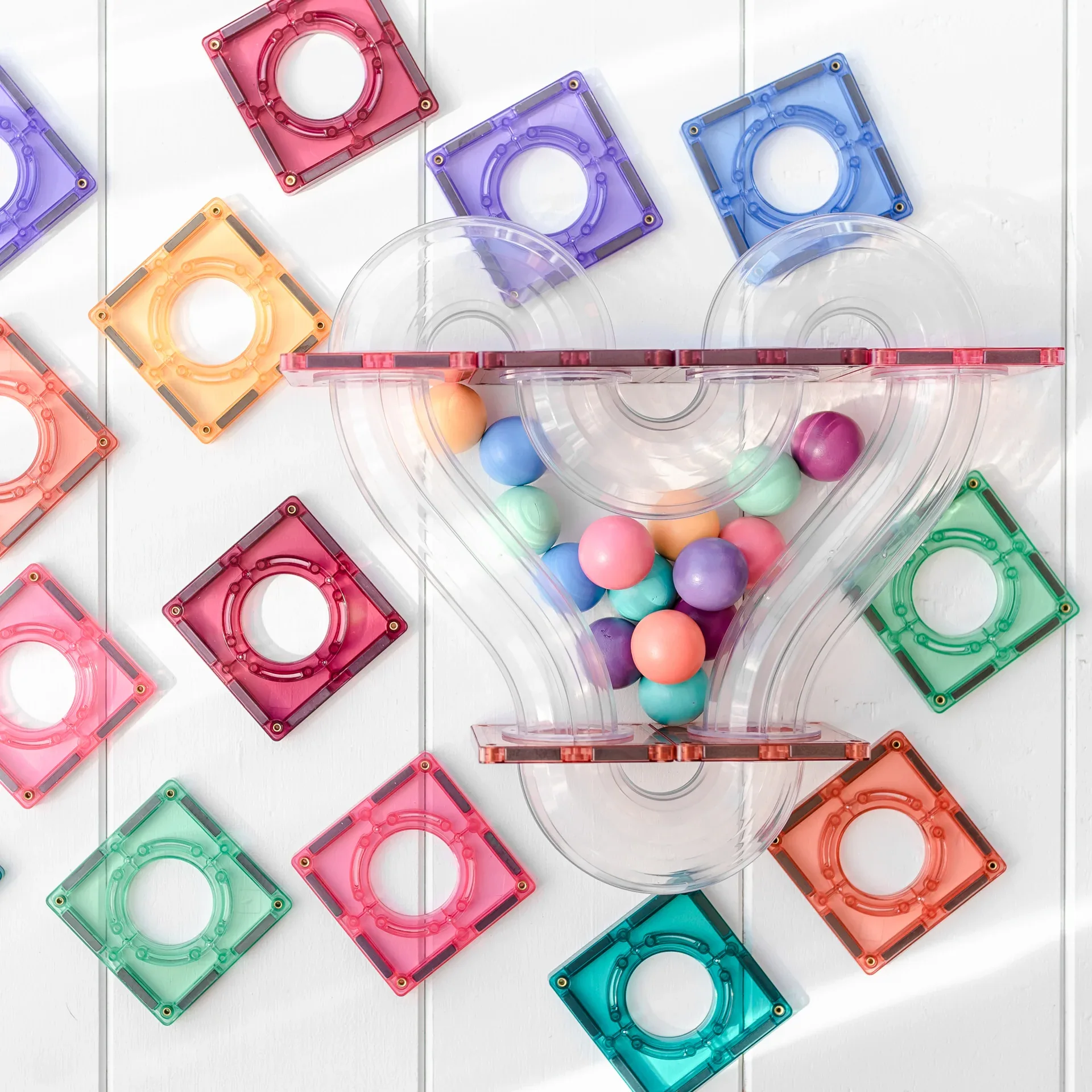 Connetix® Magnetic Tiles Pastel Ball Run Pack 106 pcs. - Image 8