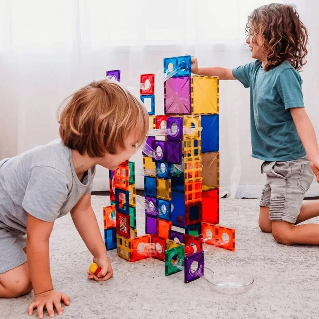 Connetix® Magnetic Tiles Rainbow Ball Run Pack 92 pcs - Image 3