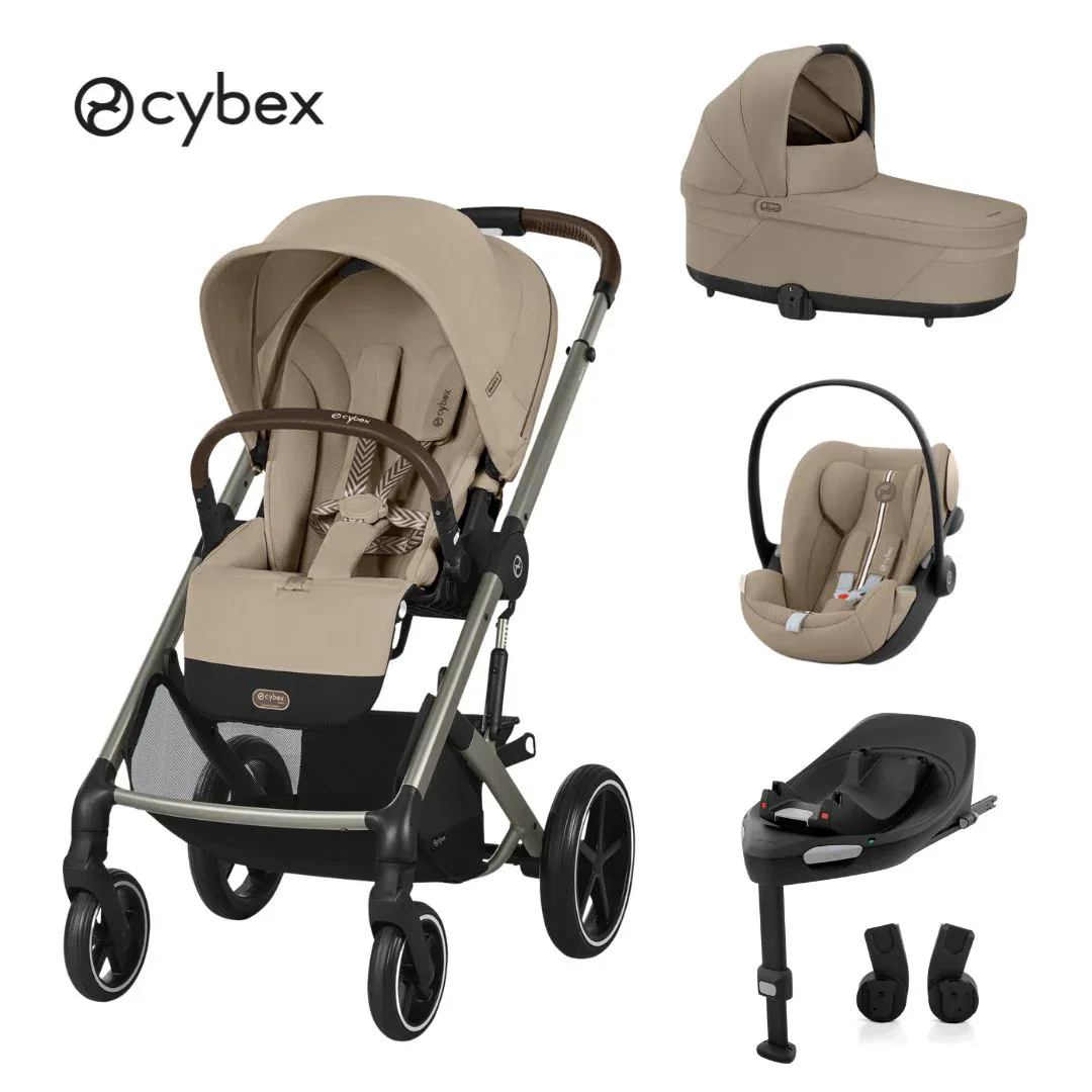 Cybex® 4in1 Stroller Balios S Lux + Carry Cot + Cloud G Car Seat + Base G Almond Beige