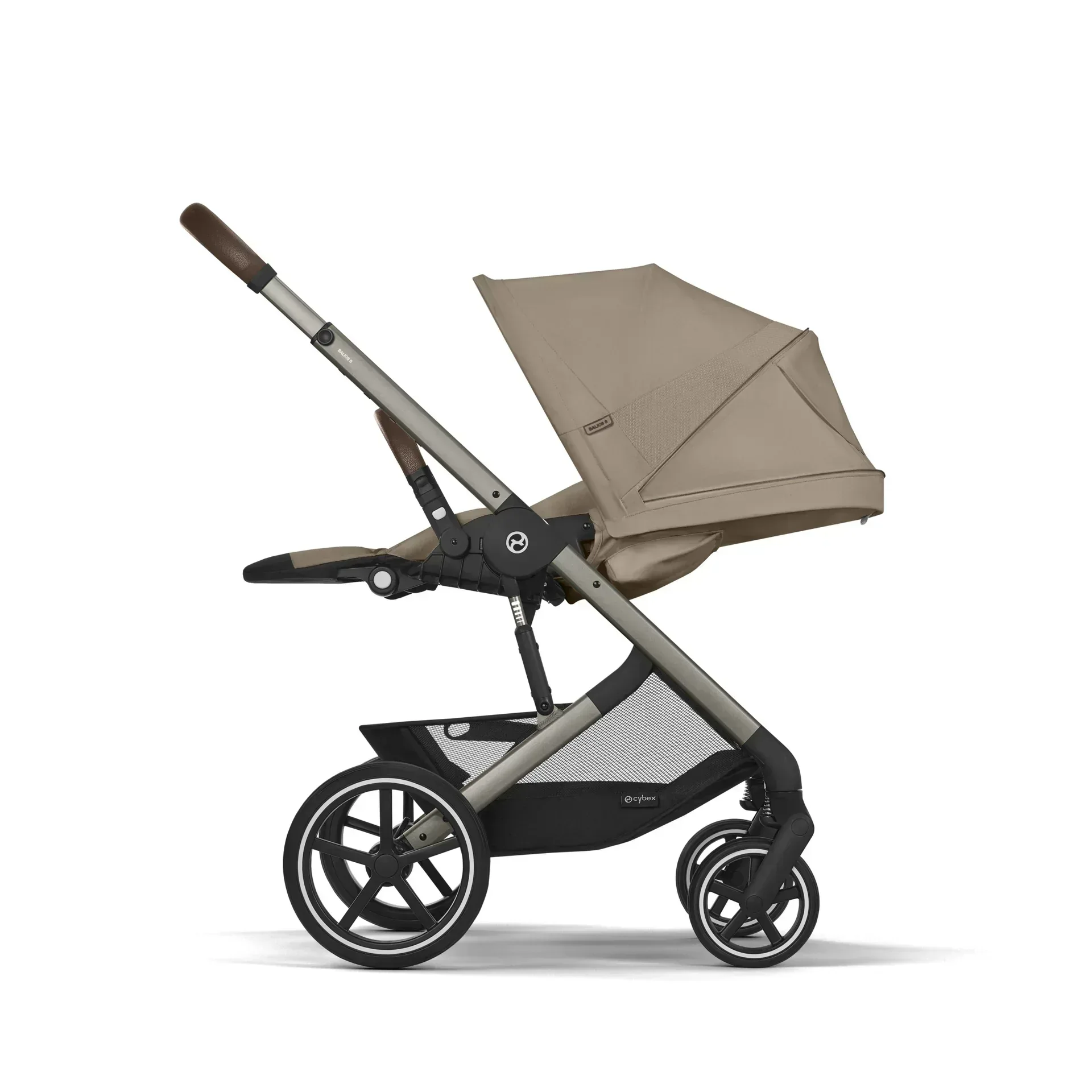 Cybex® 3in1 Stroller Balios S Lux + Carry Cot + Cloud G Car Seat Almond Beige (+ Rain cover) - Image 12