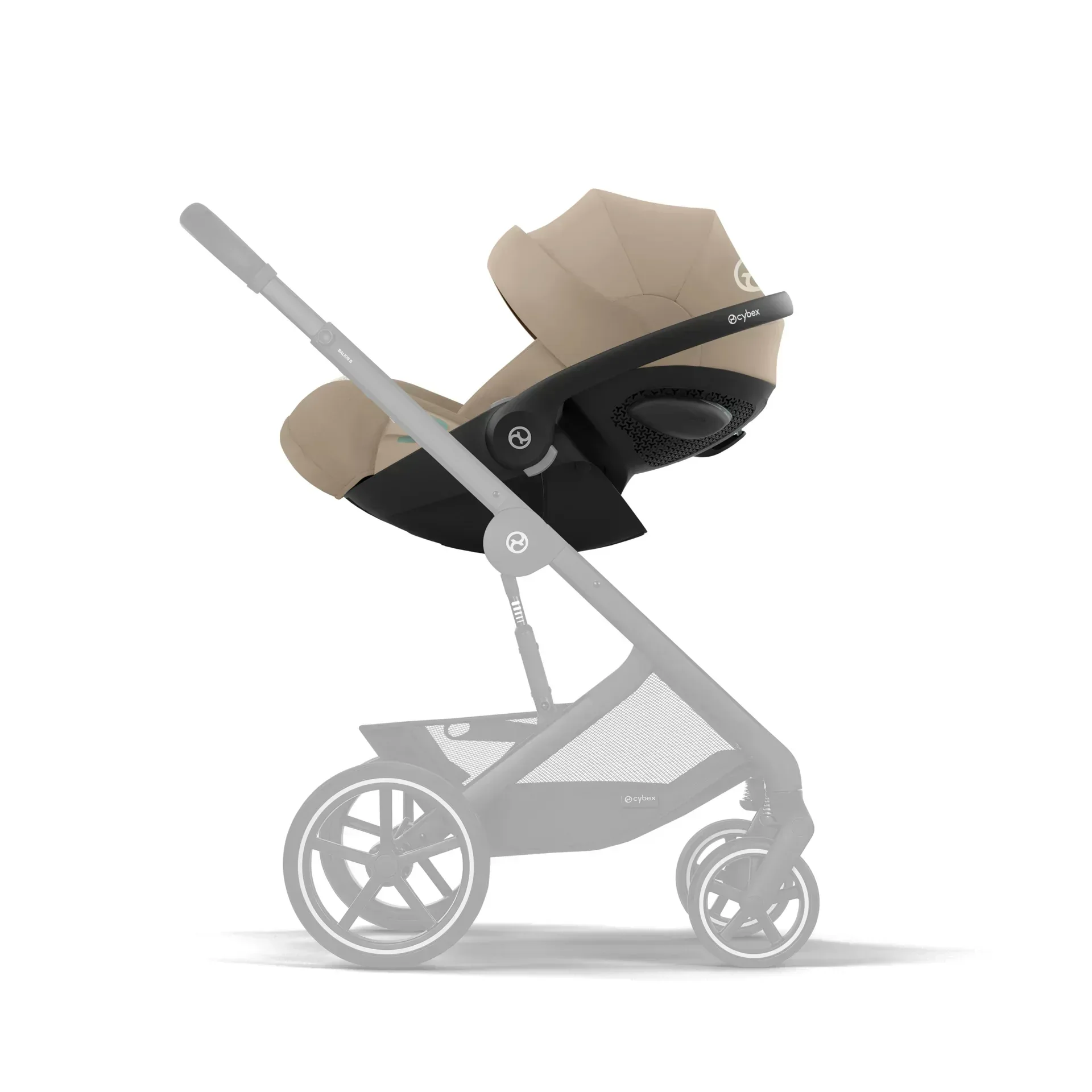 Cybex® 3in1 Stroller Balios S Lux + Carry Cot + Cloud G Car Seat Almond Beige (+ Rain cover) - Image 5