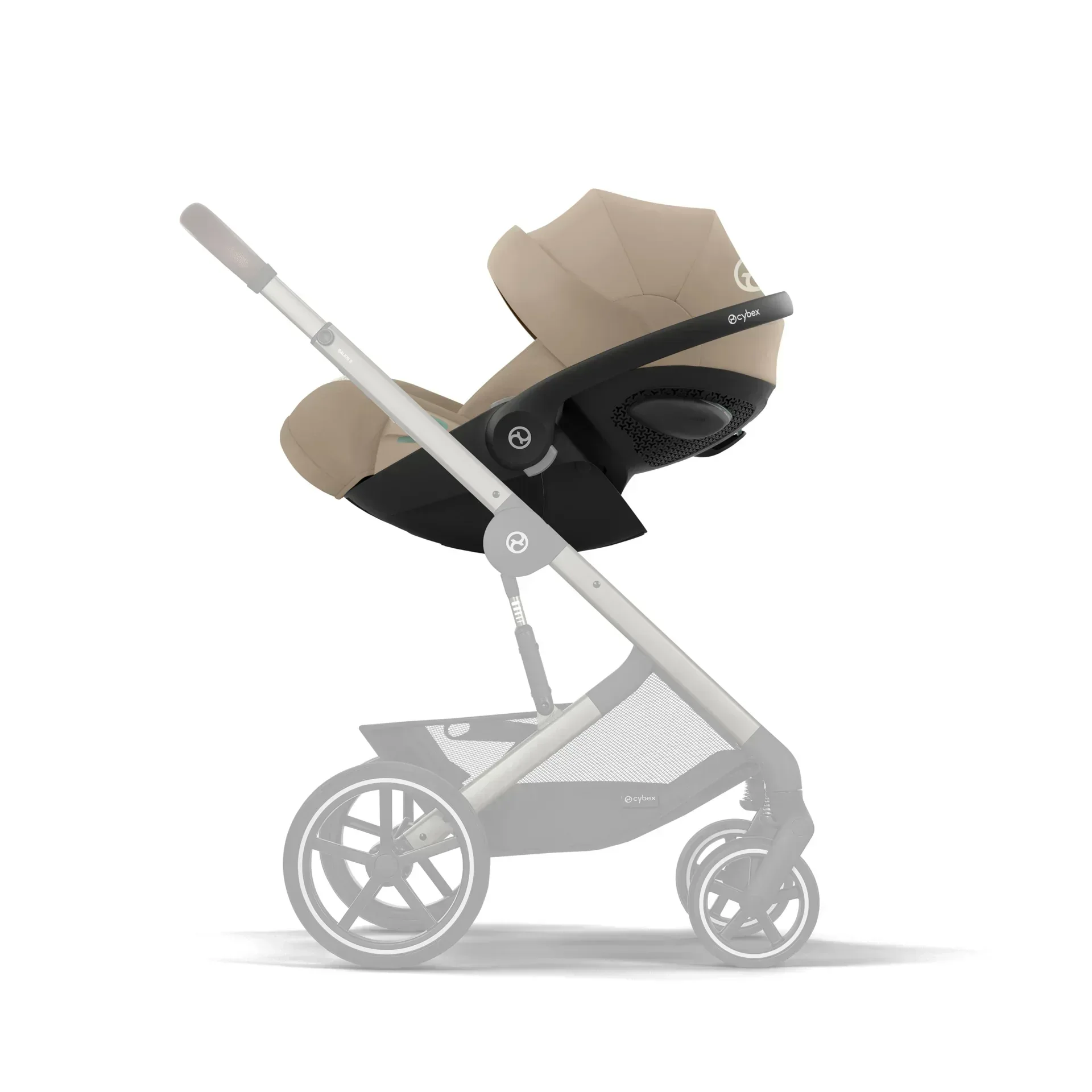Cybex® 3in1 Stroller Balios S Lux + Carry Cot + Cloud G Car Seat Almond Beige (+ Rain cover) - Image 7