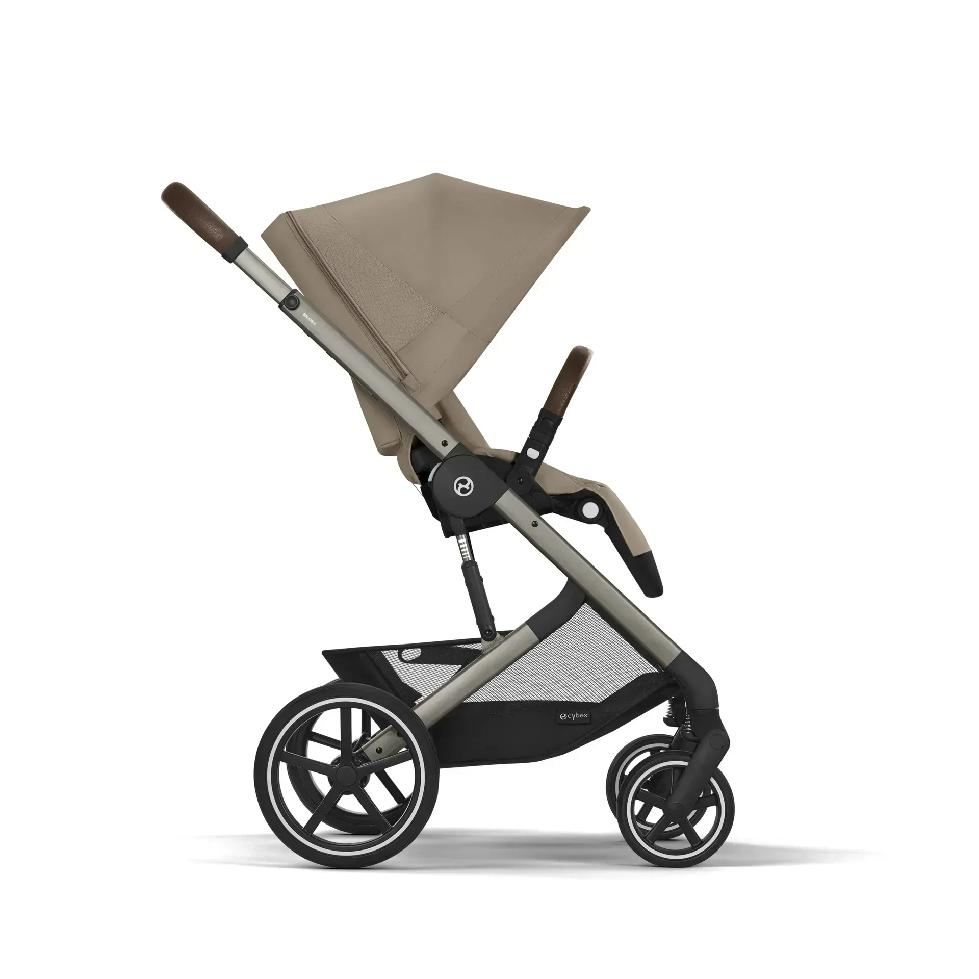 Cybex® 3in1 Stroller Balios S Lux + Carry Cot + Cloud G Car Seat Almond Beige (+ Rain cover) - Image 9