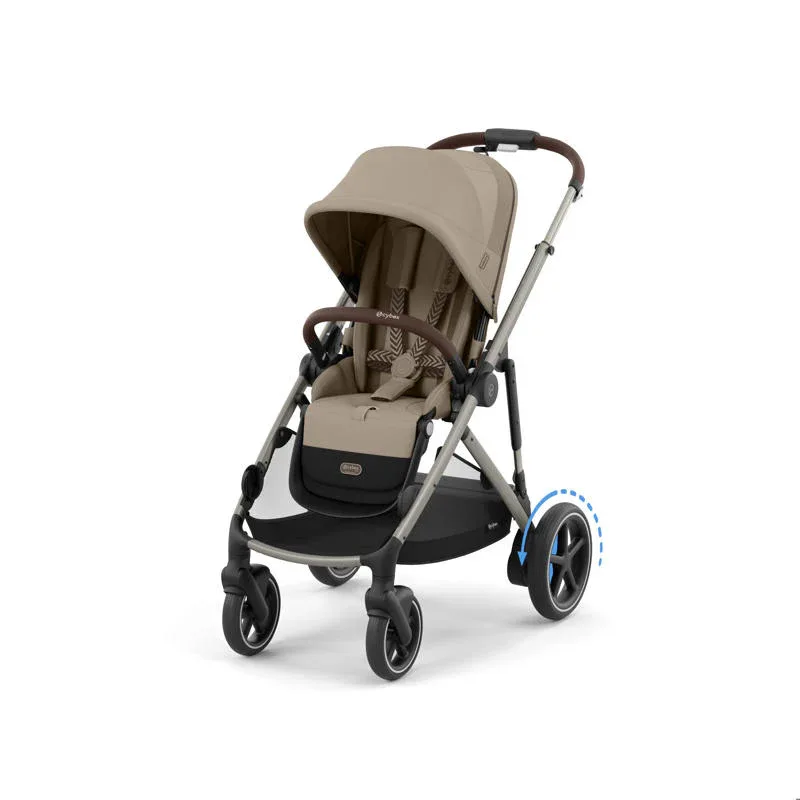 Cybex® Baby Stroller e-Gazelle™ S Almond Beige (Taupe Frame)