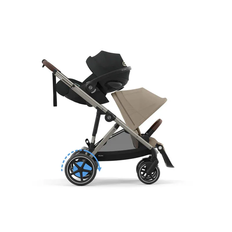 Cybex® Baby Stroller e-Gazelle™ S Almond Beige (Taupe Frame) - Image 4