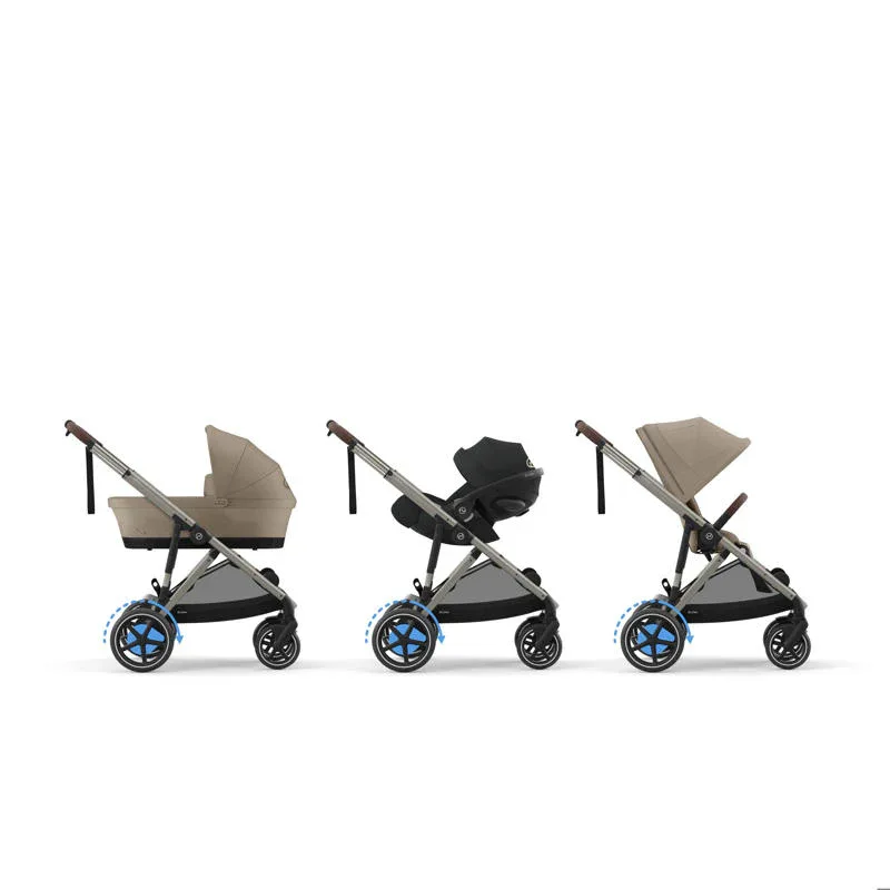 Cybex® Baby Stroller e-Gazelle™ S Almond Beige (Taupe Frame) - Image 5
