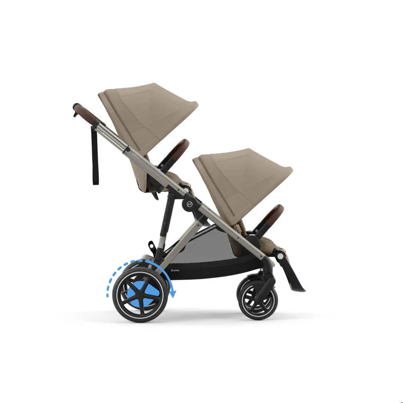 Cybex® Baby Stroller e-Gazelle™ S Almond Beige (Taupe Frame) - Image 9