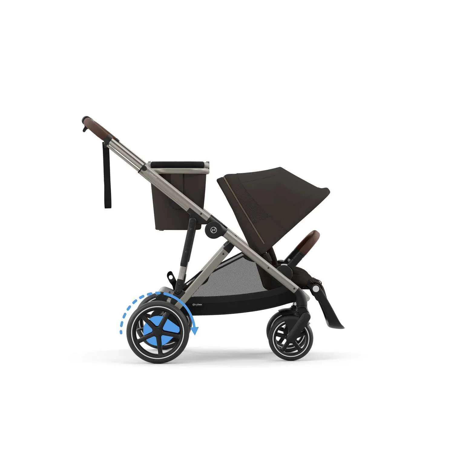 Cybex® Baby Stroller e-Gazelle™ S Chocolate Brown (Taupe Frame) - Image 2