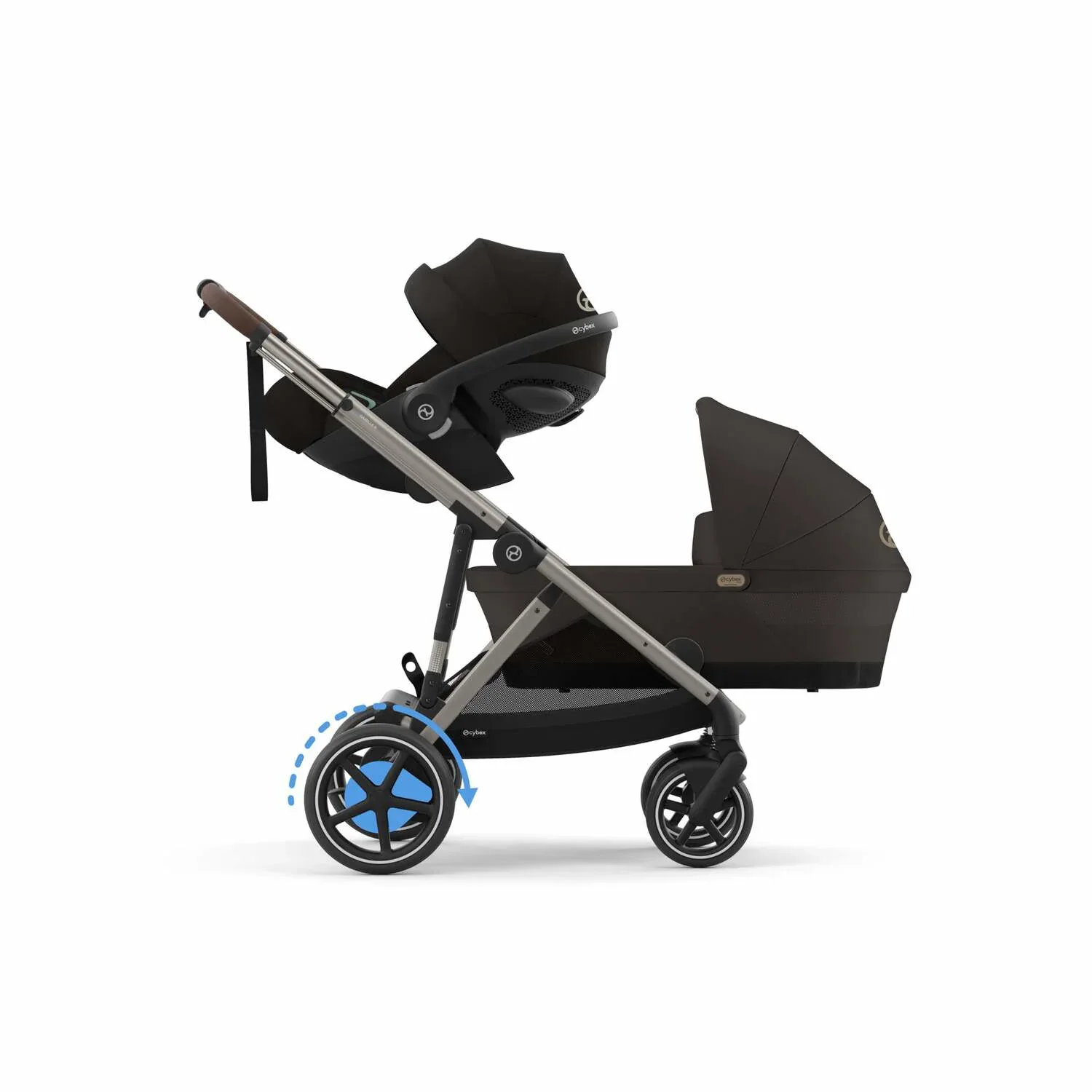 Cybex® Baby Stroller e-Gazelle™ S Chocolate Brown (Taupe Frame) - Image 5