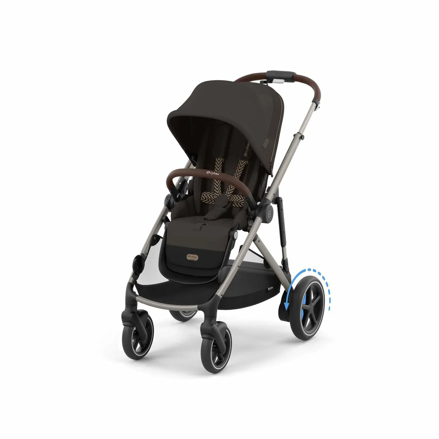 Cybex® Baby Stroller e-Gazelle™ S Chocolate Brown (Taupe Frame) - Image 6