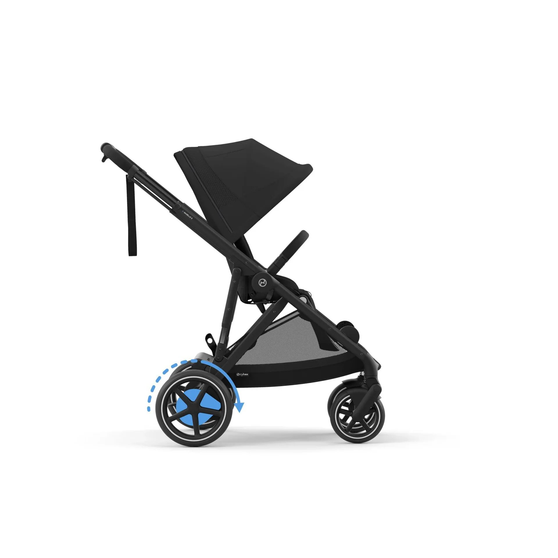 Cybex® Baby Stroller e-Gazelle™ S Moon Black (Black Frame) - Image 4