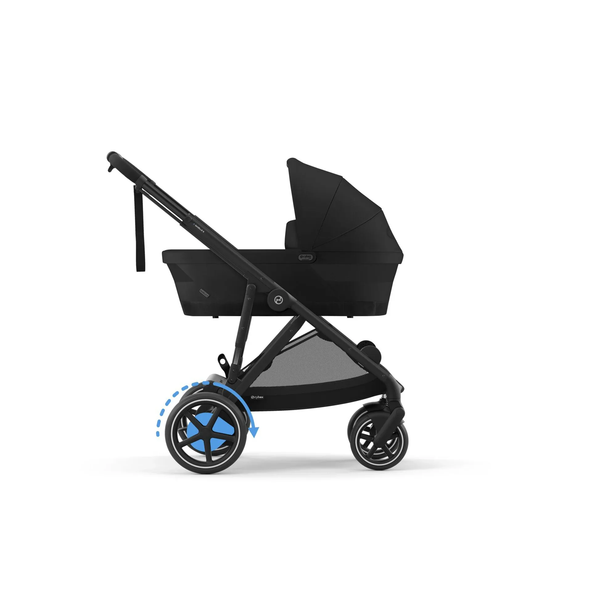 Cybex® Baby Stroller e-Gazelle™ S Moon Black (Black Frame) - Image 7