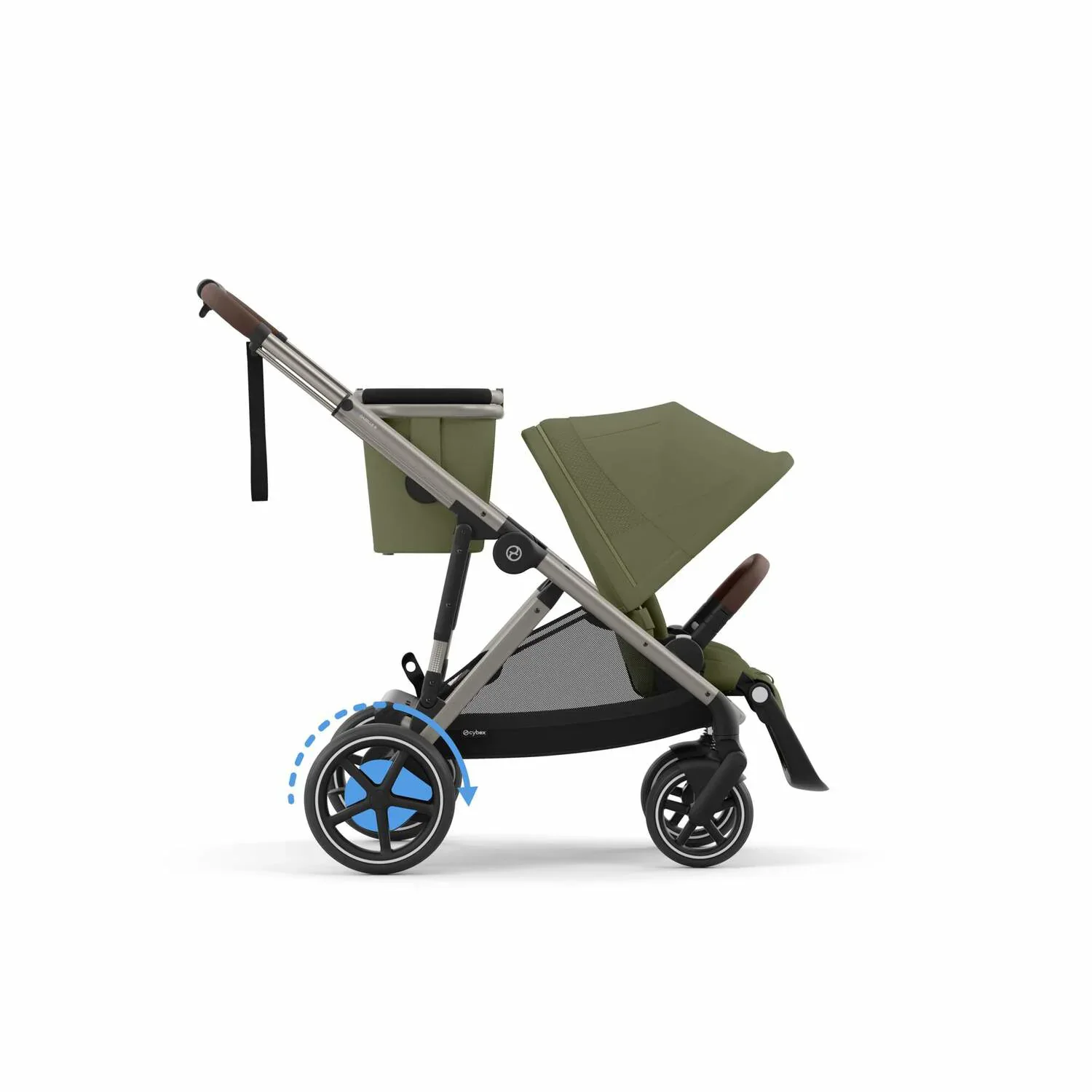 Cybex® Baby Stroller e-Gazelle™ S Moss Green (Taupe Frame) - Image 2