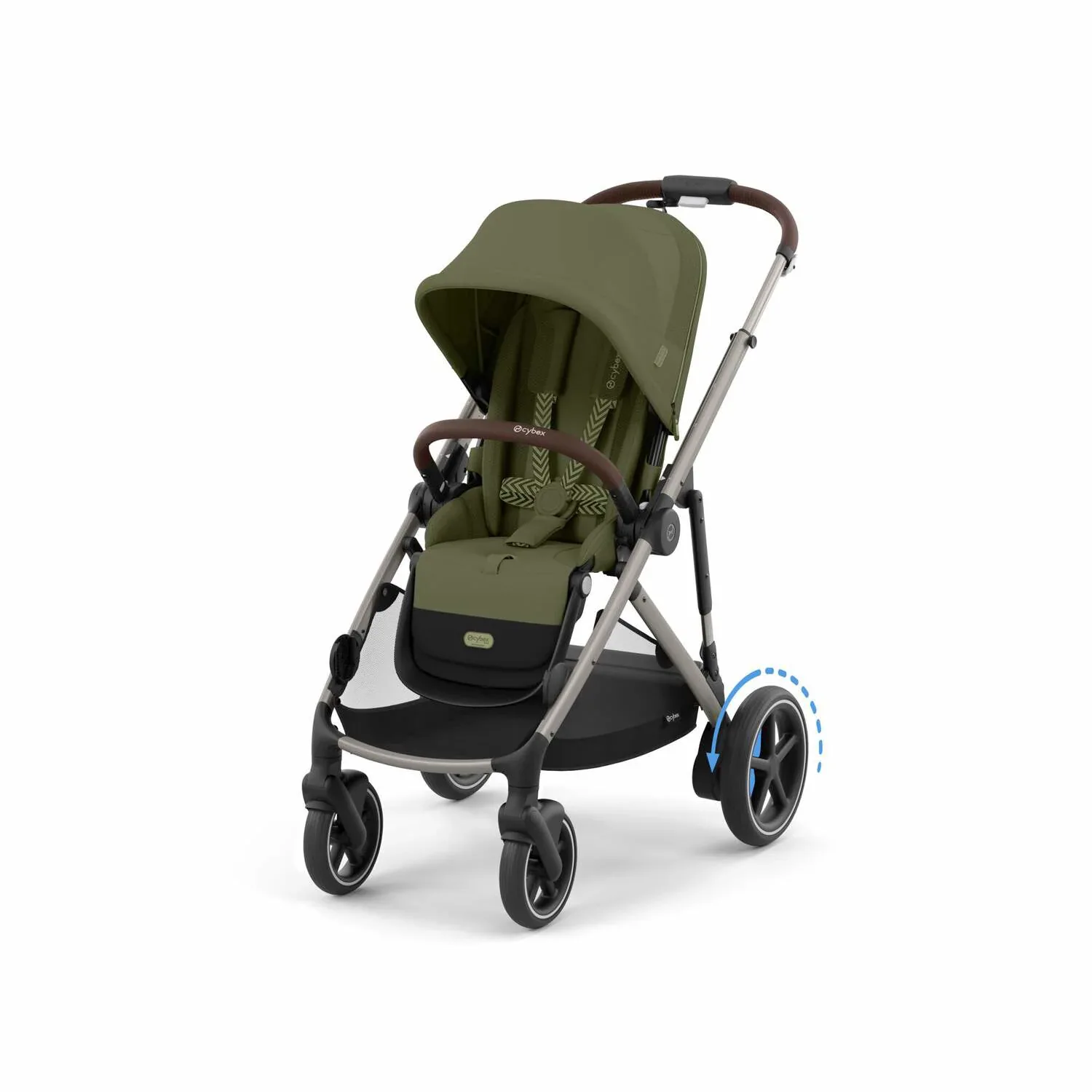 Cybex® Baby Stroller e-Gazelle™ S Moss Green (Taupe Frame) - Image 4
