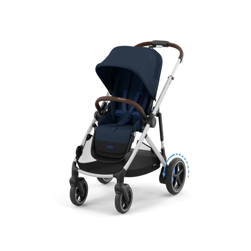 Cybex® Baby Stroller e-Gazelle™ S Ocean Blue (Silver Frame)